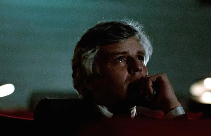 Jacques Perrin in the closing scene of “Cinema Paradiso”