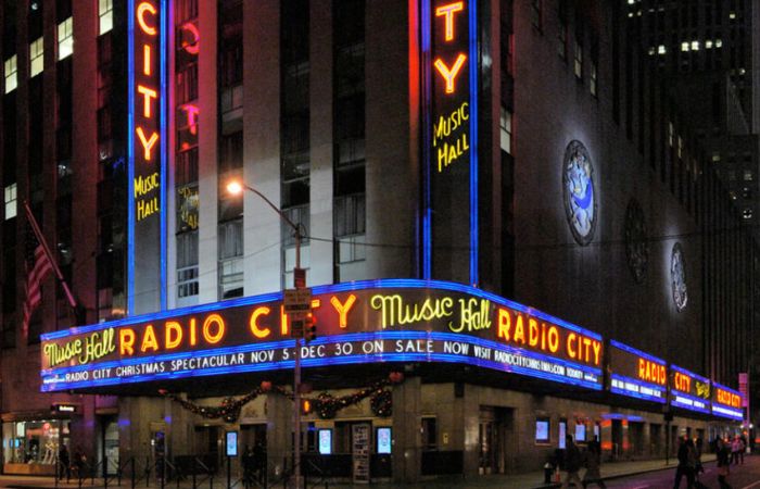 Panoramic view of Radio City Music Hall