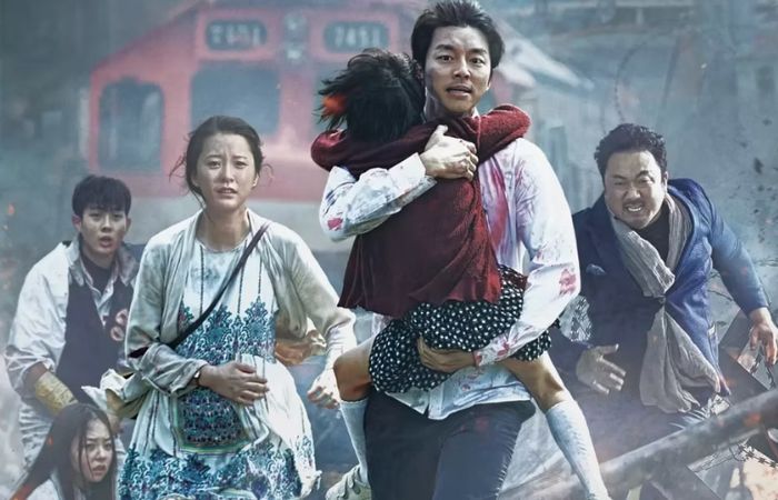 Group photo of Train to Busan cast members