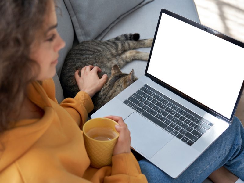 Photo of A Woman Using Laptop